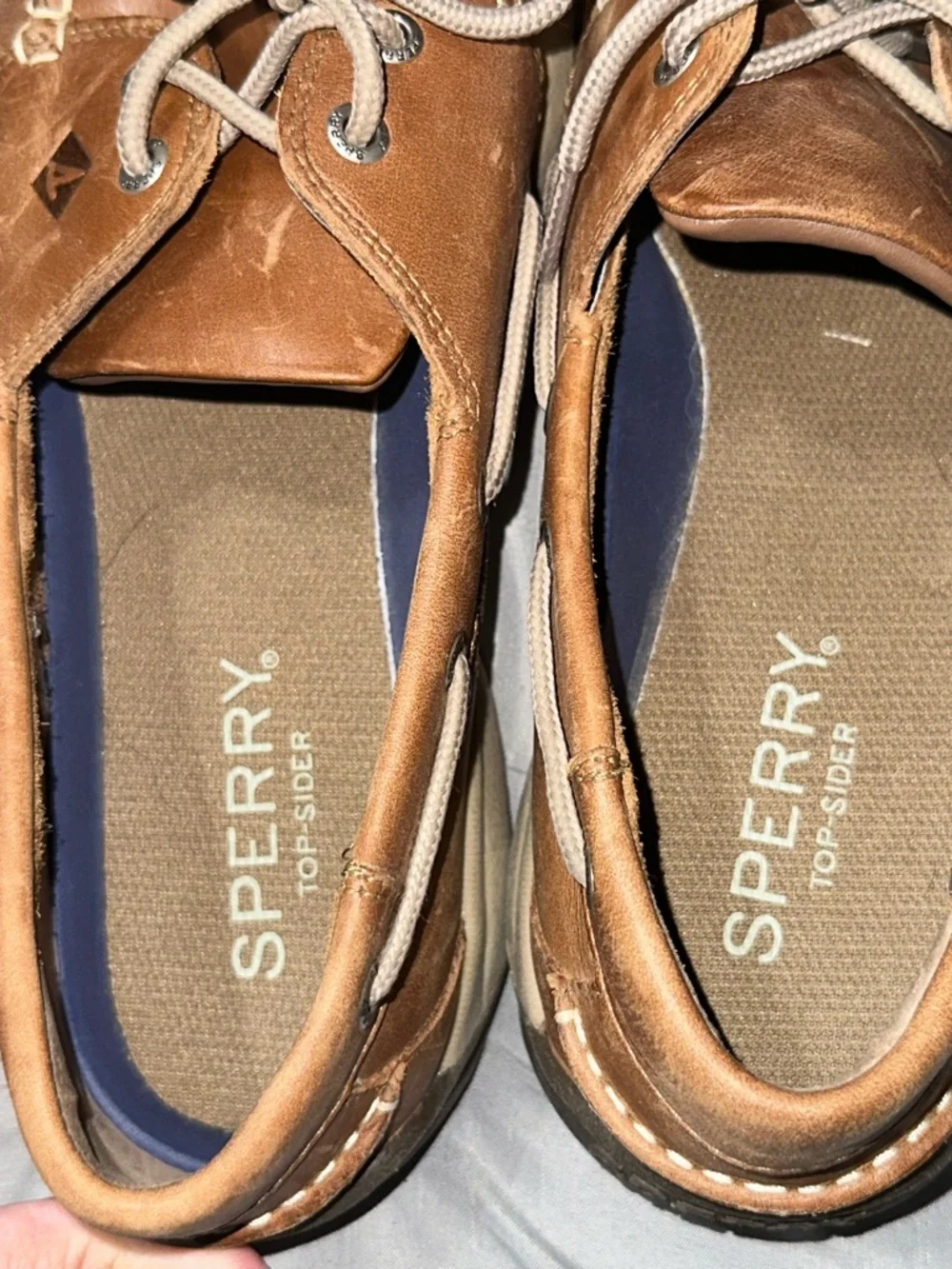 Sperry Top-Sider Surveyor Two Eyed Leather Boat Shoes Men's Sz 12 Classic Preppy